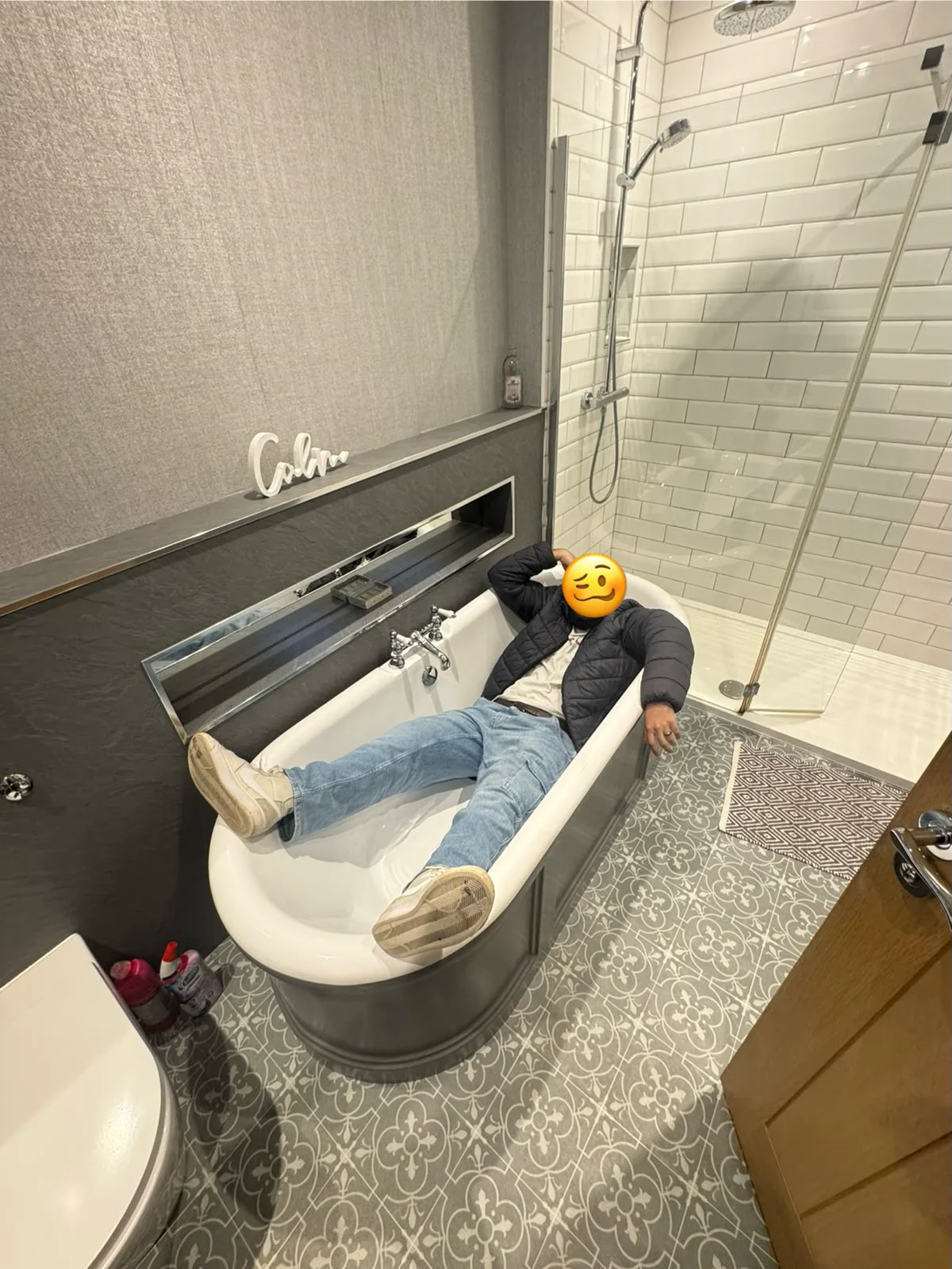 A small rubber duck in a bath