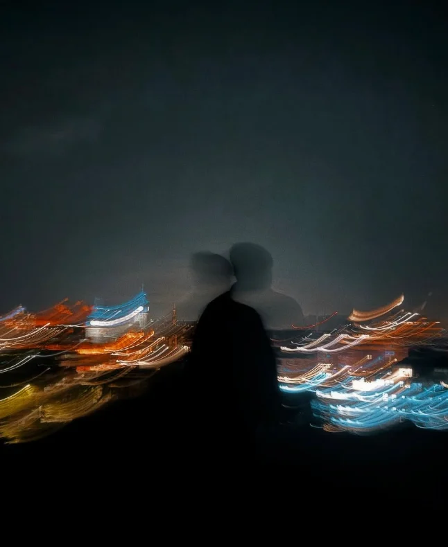 Night photography scene