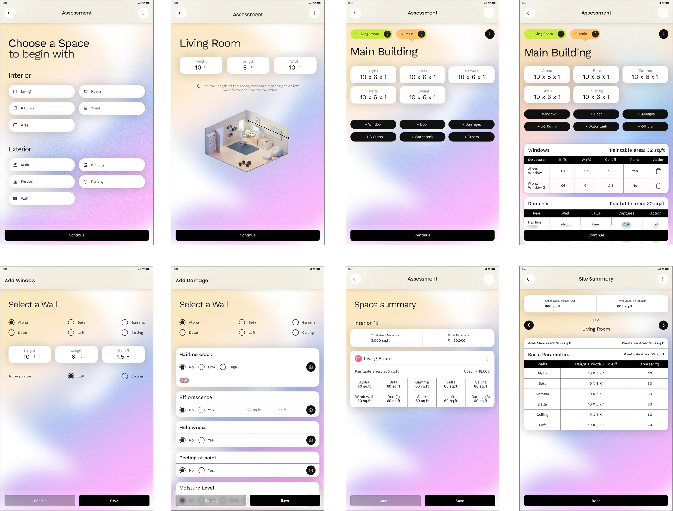 Nippon tablet assessment screen designs